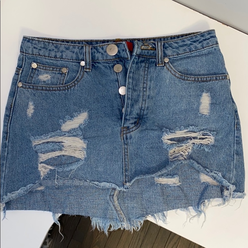 Denim mini skirt